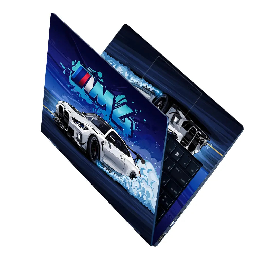 Dynamic Racing Bmw M4 In Motion Laptop Skin - View 2