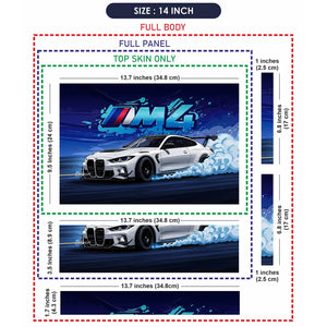 Dynamic Racing Bmw M4 In Motion Laptop Skin - View 7
