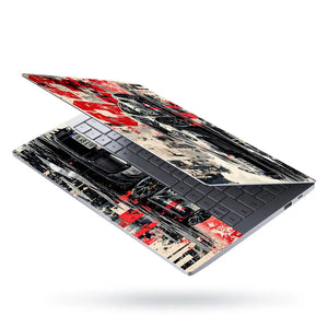Dynamic Racing Car In Urban Style Laptop Skin - View 3