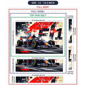 Dynamic Racing Car Red Bull F1 Laptop Skin - View 6