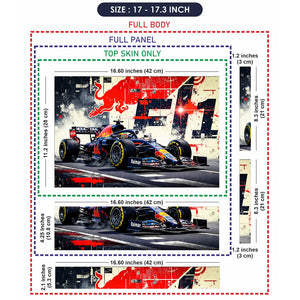 Dynamic Racing Car Red Bull F1 Laptop Skin - View 9