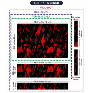 Dynamic Red And Black Abstract Energy Laptop Skin - View 9