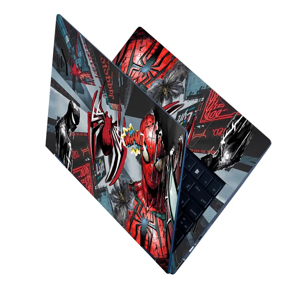 Dynamic Spider-man Comic Art Laptop Skin - View 2