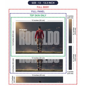 Dynamic Superhero Cristiano Ronaldo Illustration Laptop Skin - View 6