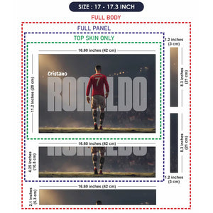 Dynamic Superhero Cristiano Ronaldo Illustration Laptop Skin - View 9