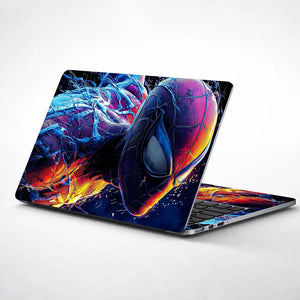 Dynamic Superhero Spider-man Action Scene Laptop Skin - View 1