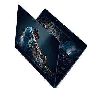 Emotional Soccer Star Reflecting On Victory Laptop Skin - View 2