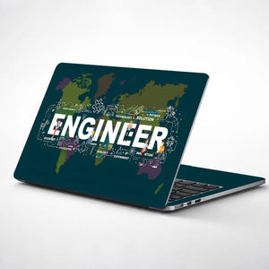 Engineer World Map Laptop Skin - View 1