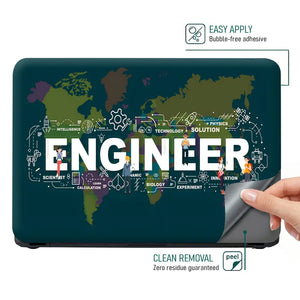 Engineer World Map Laptop Skin - View 4