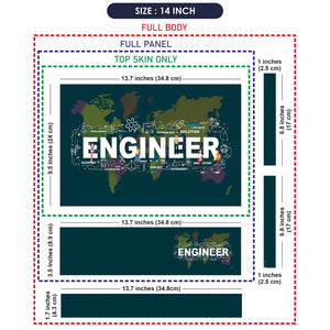 Engineer World Map Laptop Skin - View 7