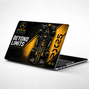 F1 Mercedes Gold Black W16 Laptop Skin - View 1