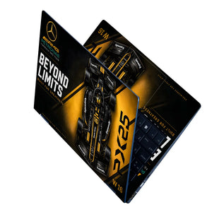 F1 Mercedes Gold Black W16 Laptop Skin - View 2