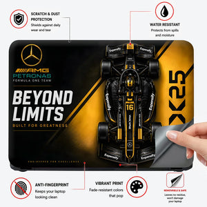 F1 Mercedes Gold Black W16 Laptop Skin - View 4