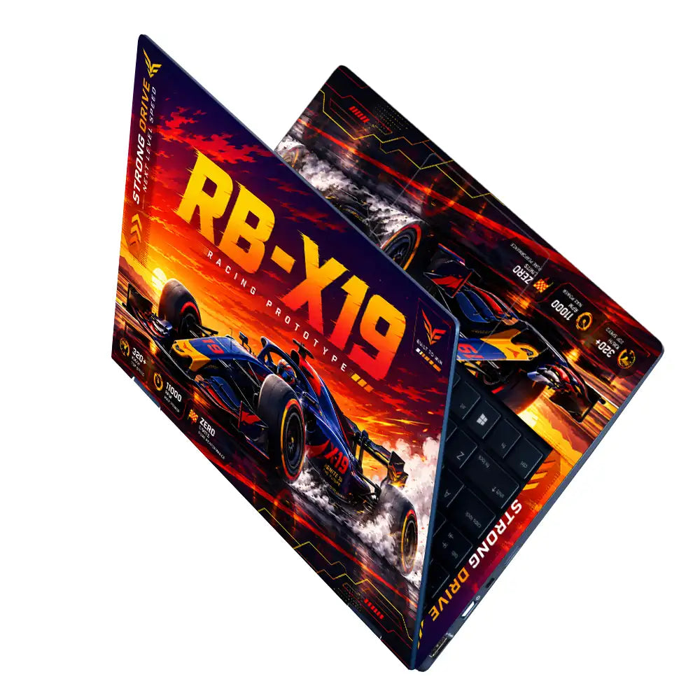 F1 RBX19 Racing Prototype Sunset Laptop Skin - View 2