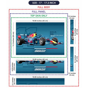 F1 Red Bull Neon Style Race Car Laptop Skin - View 9
