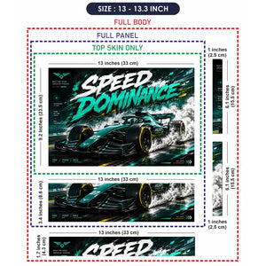 F1 Speed Dominance Velocity Racing Laptop Skin - View 6
