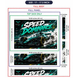 F1 Speed Dominance Velocity Racing Laptop Skin - View 9