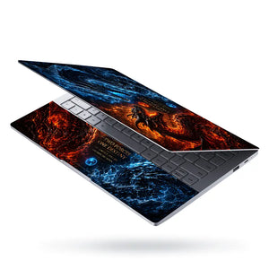 Fantasy Dragon Fire Ice Close Up Laptop Skin - View 3