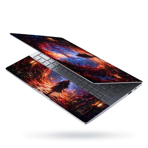 Fantasy Samurai Red Forest Laptop Skin - View 3