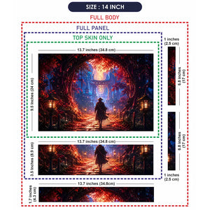 Fantasy Samurai Red Forest Laptop Skin - View 7