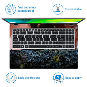 Fantasy Weapon On Rustic Background Laptop Skin - View 5