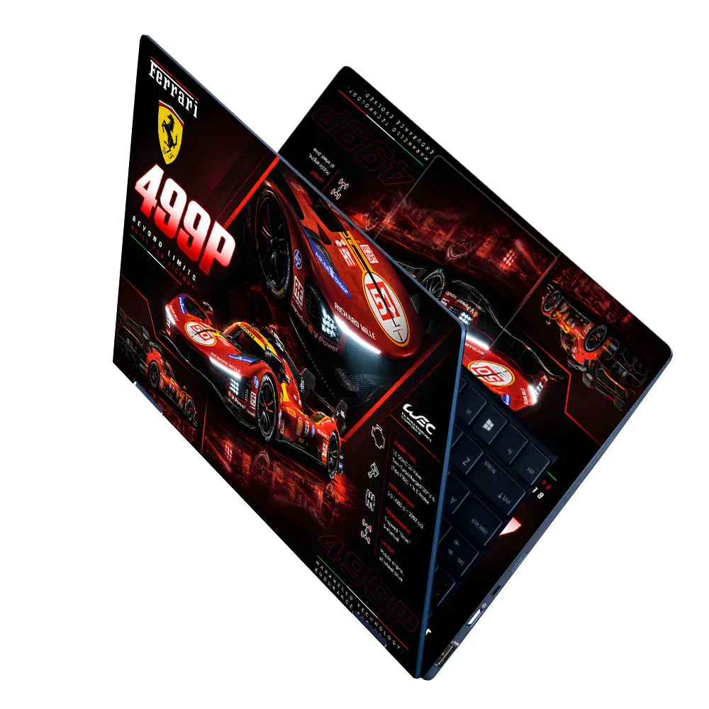 Ferrari 499P Le Mans Racer Laptop Skin - View 2