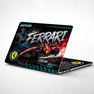 Ferrari F1 Scuderia Graffiti Dark Laptop Skin - View 1