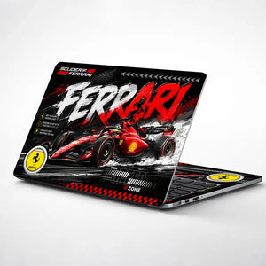 Ferrari F1 Scuderia Red Brush Laptop Skin - View 1