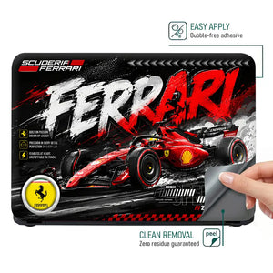 Ferrari F1 Scuderia Red Brush Laptop Skin - View 4