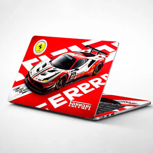 Ferrari Racing Car Laptop Skin - View 1