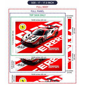 Ferrari Racing Car Laptop Skin - View 9