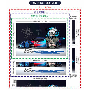 Ford GT Kakashi Anime Racing Laptop Skin - View 6