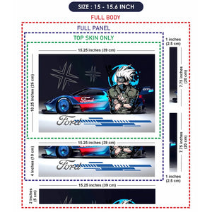 Ford GT Kakashi Anime Racing Laptop Skin - View 8