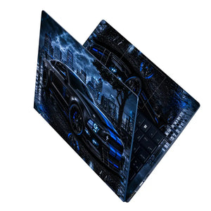 Ford Mustang Black Blue Night City Laptop Skin - View 2