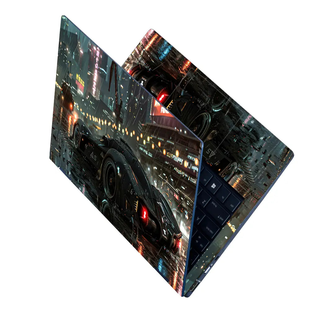Futuristic Street Racer Laptop Skin - View 2