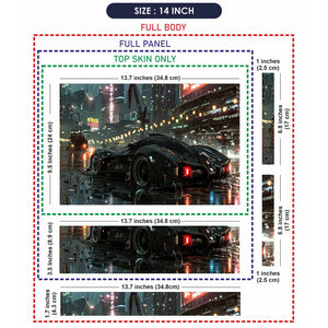Futuristic Street Racer Laptop Skin - View 7