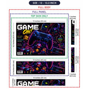 Gaming Arcade Game On Neon Laptop Skin - View 6