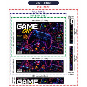 Gaming Arcade Game On Neon Laptop Skin - View 7