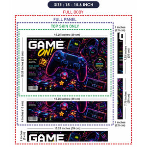 Gaming Arcade Game On Neon Laptop Skin - View 8