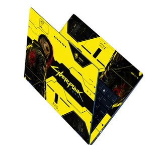 Gaming Cyberpunk 2077 Samurai Back Yellow Laptop Skin - View 2