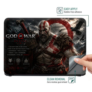 Gaming God Of War Kratos Axe Shoulder Crow Laptop Skin - View 4