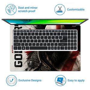 Gaming God Of War Kratos Beard Vengeance Profile Laptop Skin - View 5