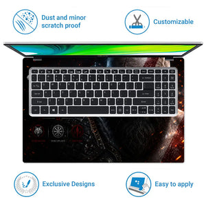 Gaming God Of War Kratos Blue Eye Warrior Laptop Skin - View 5