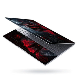 Gaming God Of War Kratos Castle Back View Laptop Skin - View 3