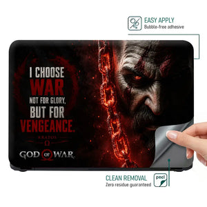 Gaming God Of War Kratos Chain Face Vengeance Laptop Skin - View 4