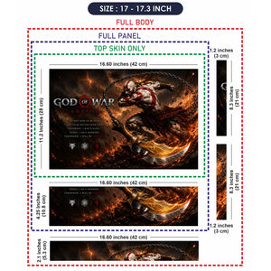 Gaming God Of War Kratos Chain Swing Attack Laptop Skin - View 9