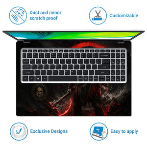 Gaming God Of War Kratos Ghost Of Sparta Stand Laptop Skin - View 5