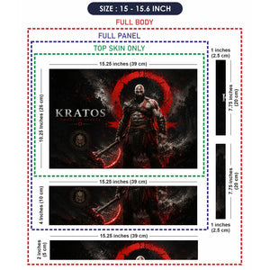 Gaming God Of War Kratos Ghost Of Sparta Stand Laptop Skin - View 8