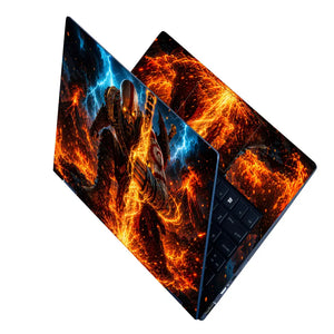 Gaming God Of War Kratos Lava Lightning Axe Glow Laptop Skin - View 2