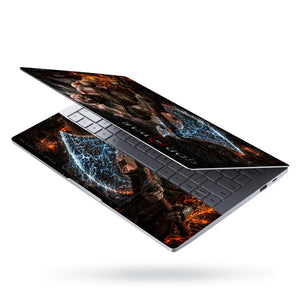Gaming God Of War Kratos Leviathan Axe Lightning Laptop Skin - View 3